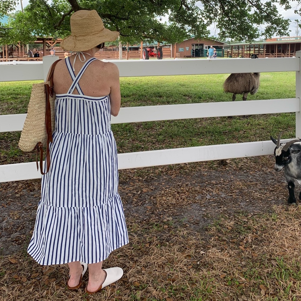 Striped maxi dress